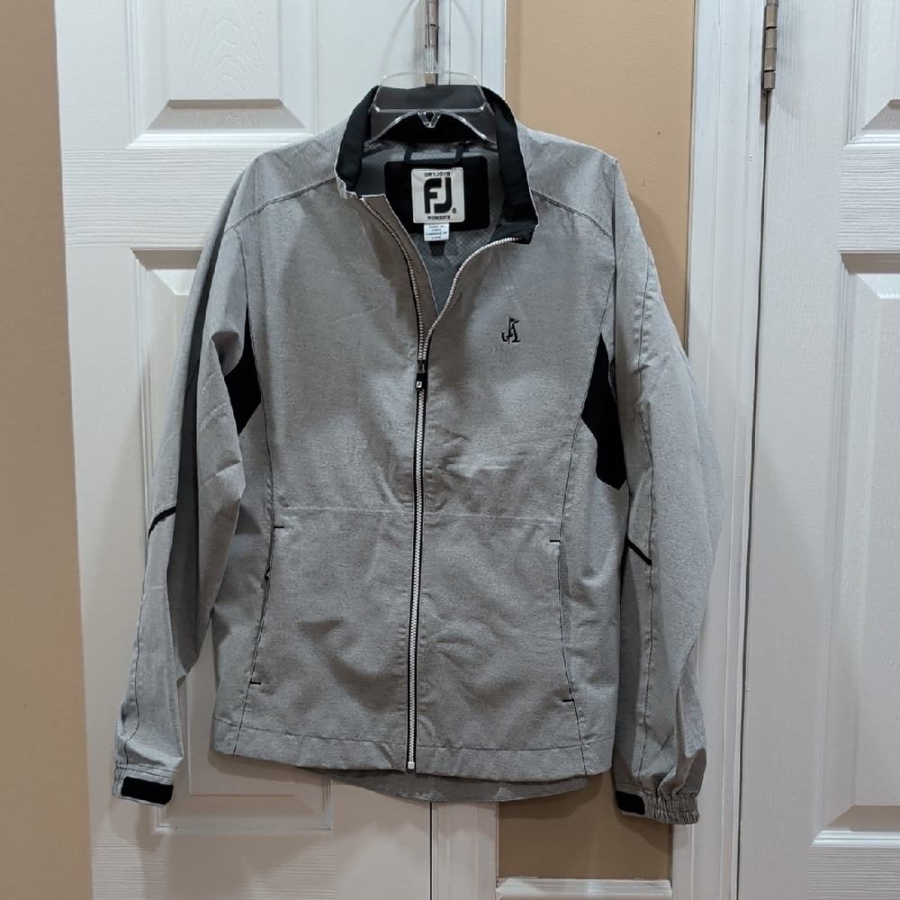 Footjoy Light Gray Performance Full-Zip Jacket Wi… - image 1